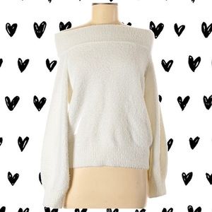 H&M off the shoulder white sweater